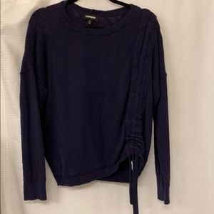 Express Navy Cinch Sweater